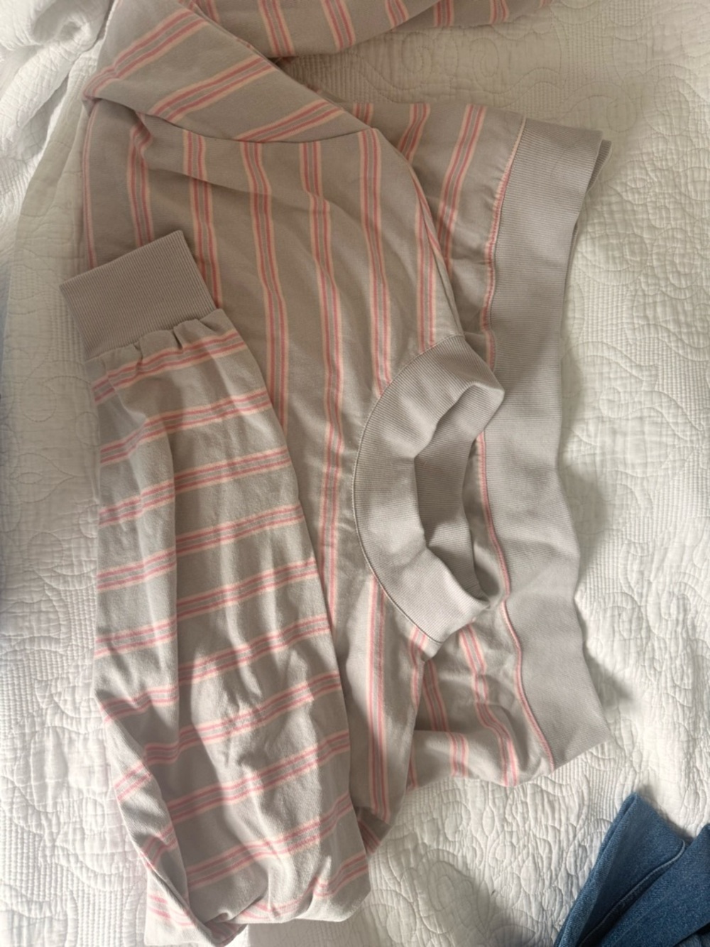 PARKE Striped MockNeck Pullover in Darling stripe XXL